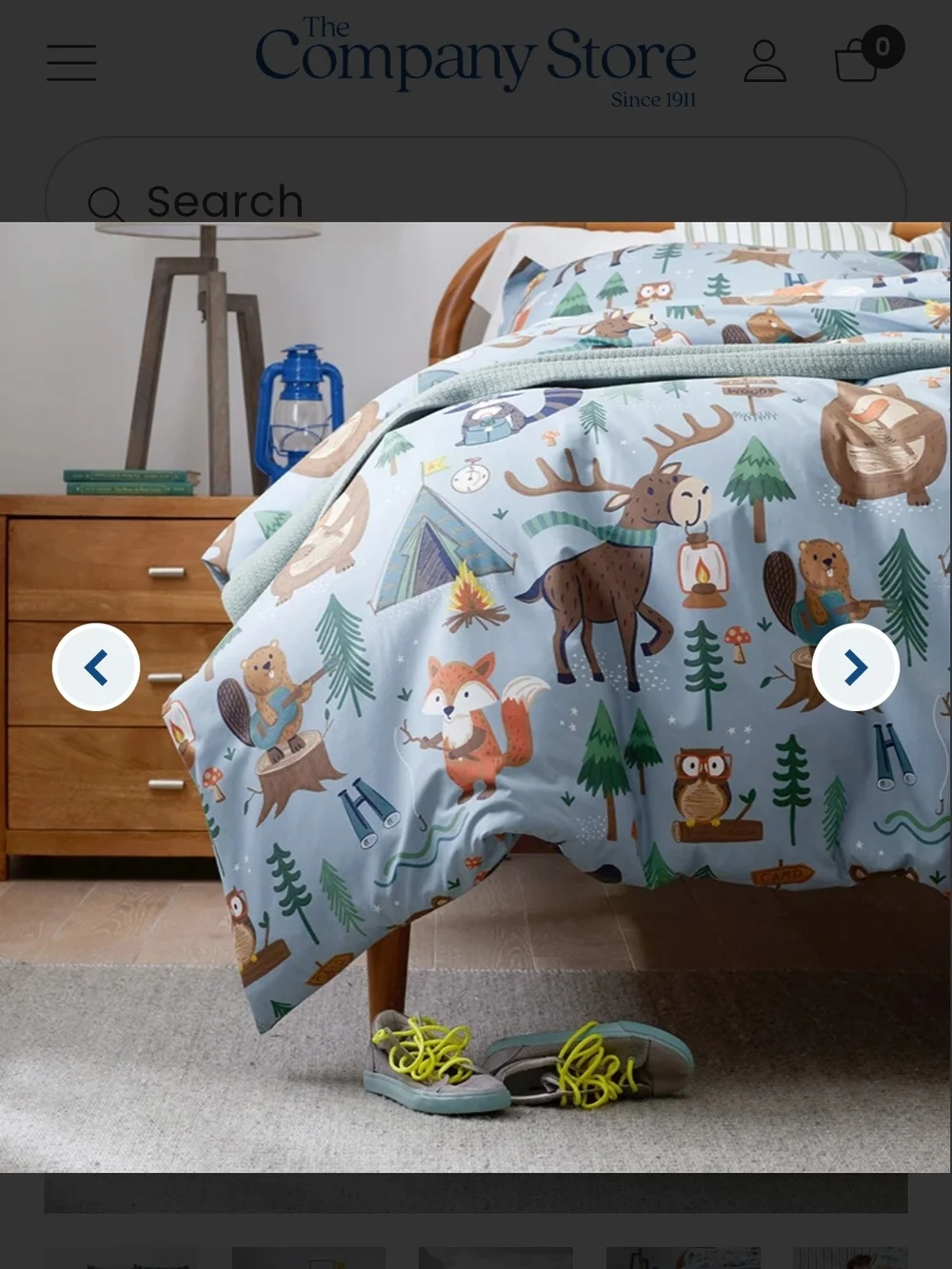 Kids Blue Woodland Animal Bedding Set by The Company Store